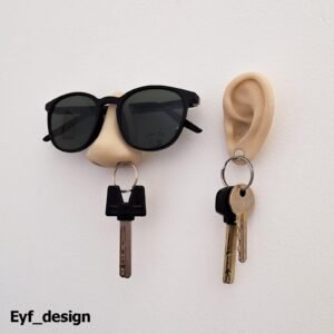 Nose and Ear - Keys and Glasses Holder