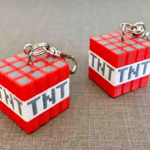 Minecraft TNT Keychain