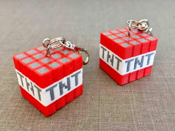Minecraft TNT Keychain